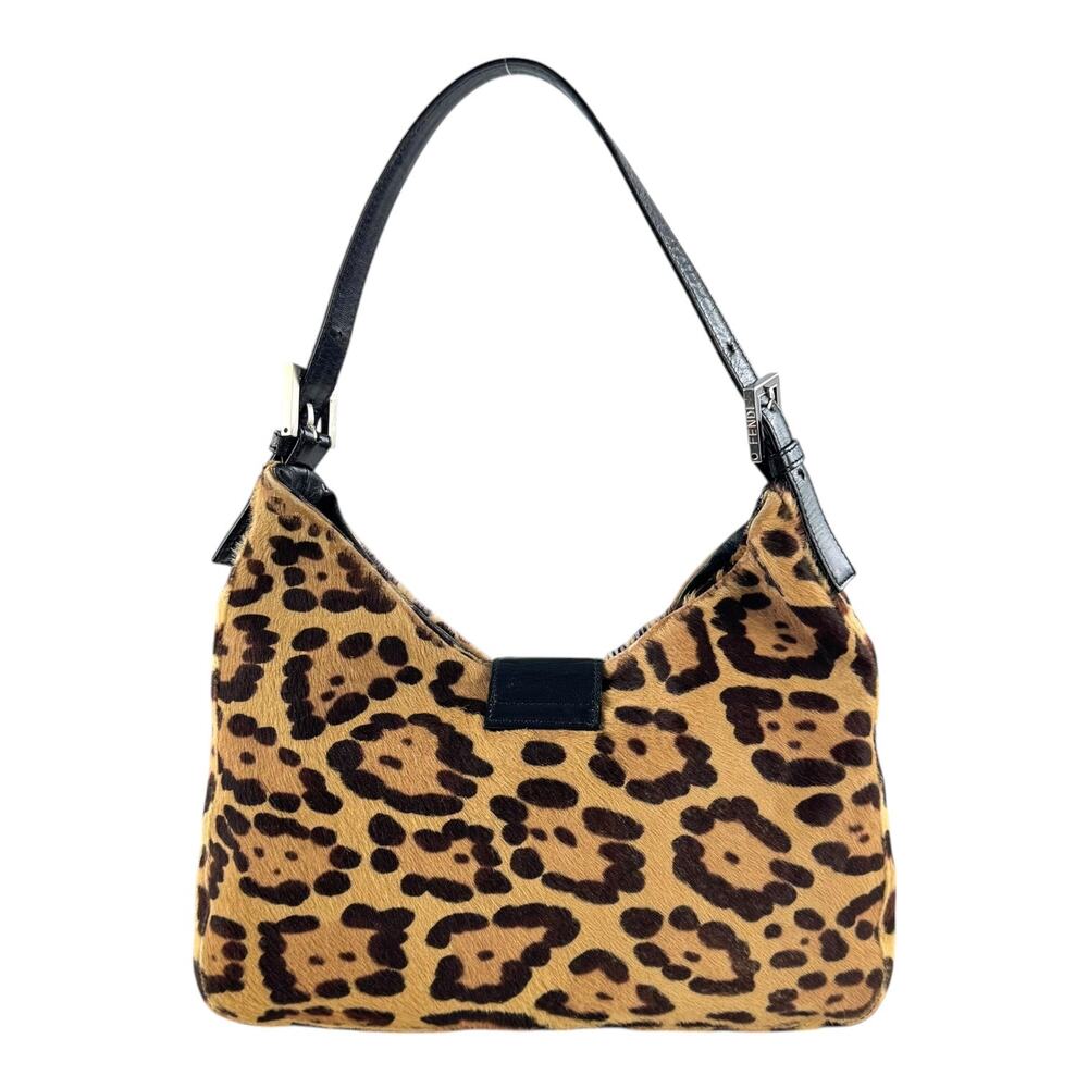 Fendi Vintage Leopard Print Calf Hair Shoulder Bag - Picture 2 of 16